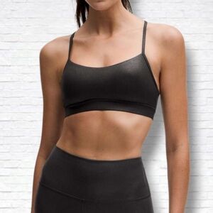 Lululemon Flow Y Bra Nulu Light Support, A–C Cups *Ribbed Shine NWOT Size 8